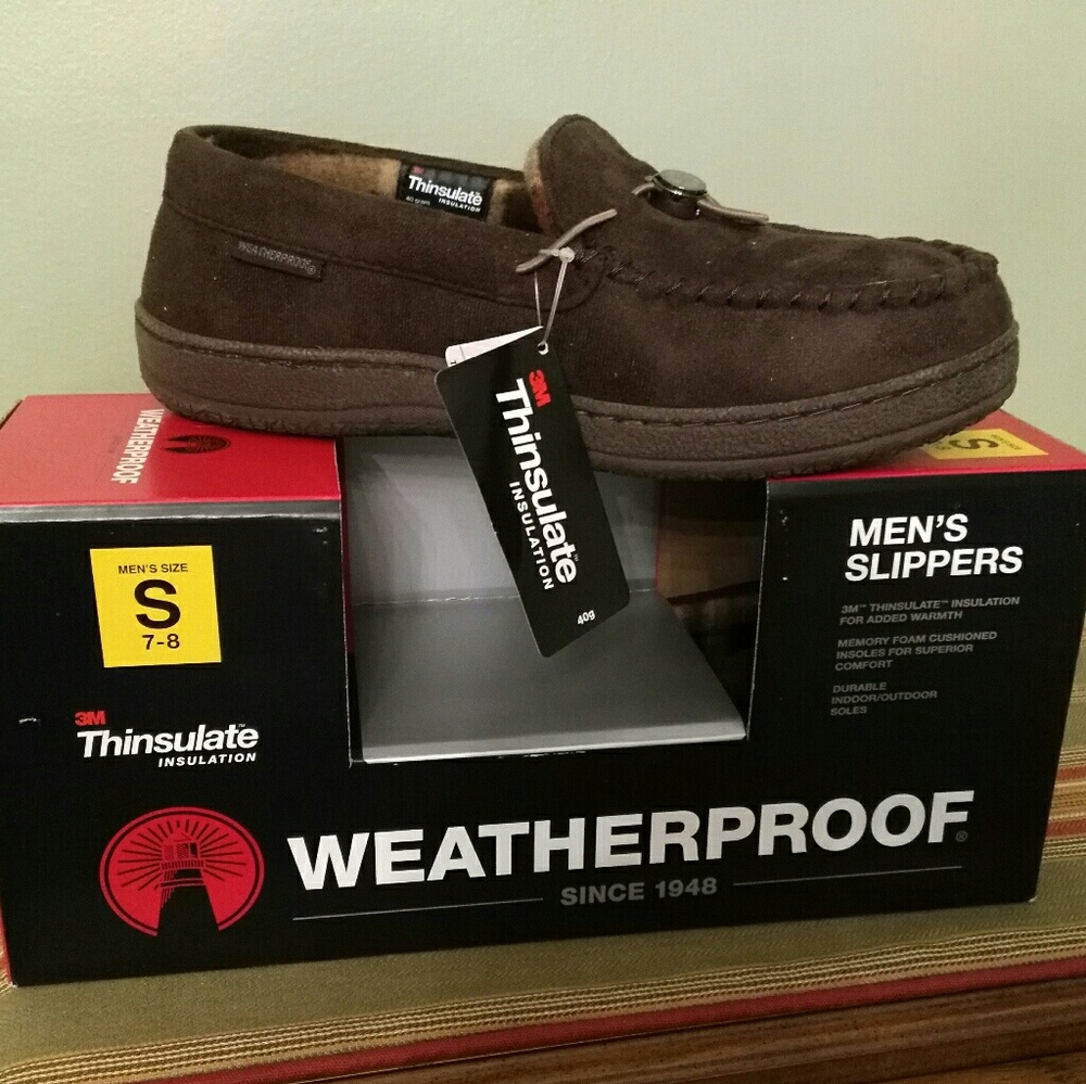 New - Weatherproof Men's Slippers